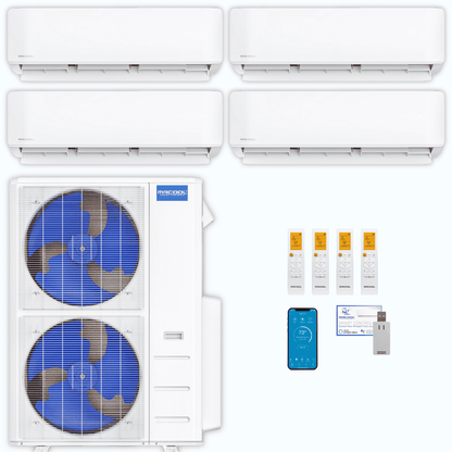 MRCOOL DIY 5th Gen 4-Zone 45,000 BTU Ductless Mini Split Air Conditioner & Heat Pump (9K+9K+9K+18K), DIY4-B-48HP