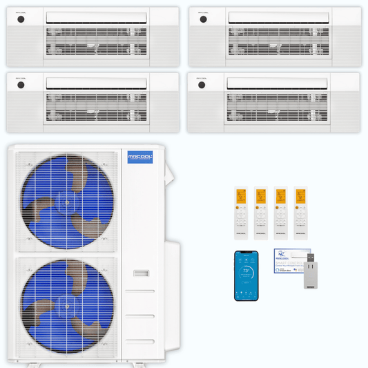 MRCOOL DIY 5th Gen 4-Zone 54,000 BTU Ceiling Cassette Ductless Mini Split Air Conditioner & Heat Pump (6K+12K+18K+18K), DIY4-BC-48HP