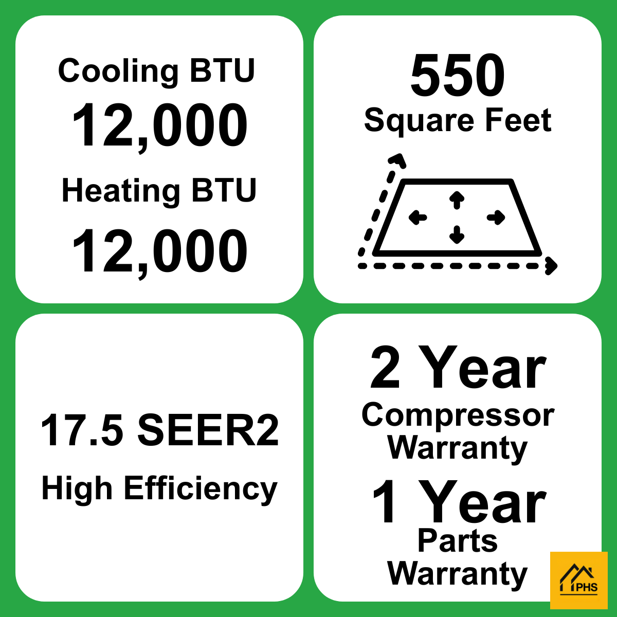 MRCOOL DIY® Select 12,000 BTU Single Zone Mini Split System 115V with Black Air Handler and 11.5 ft. DIY Quick Connect Line Set, DIYS-12-HP-B-115A11-O