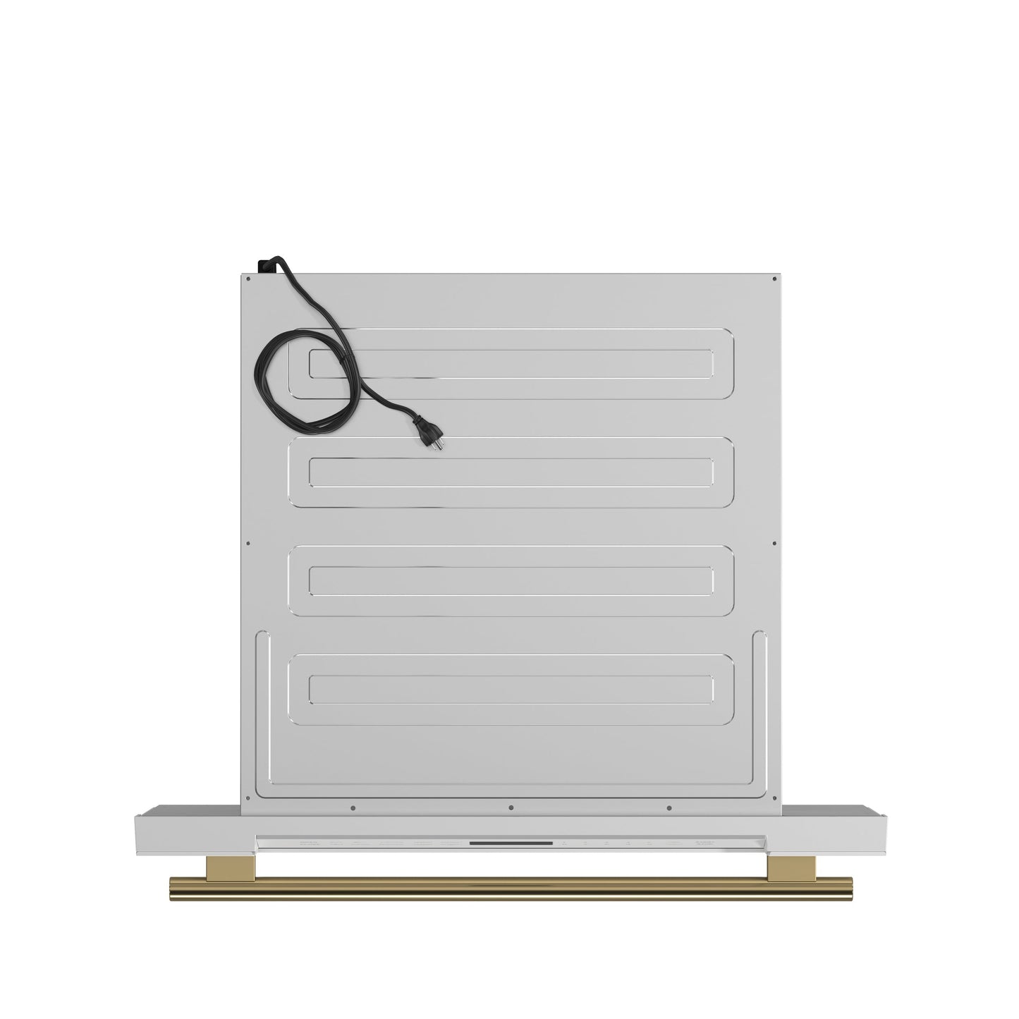 FORNO Capoliveri 30-Inch Built-In Microwave Drawer, 1.2 cu. ft., White with Antique Brass Handle (Model FMWDR3000-30WHT)