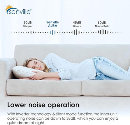 Senville AURA 45,000 BTU 5 Zone Ductless Mini Split - 230V - 21.8 SEER2 - Energy Star, SENA-48HF-F99999