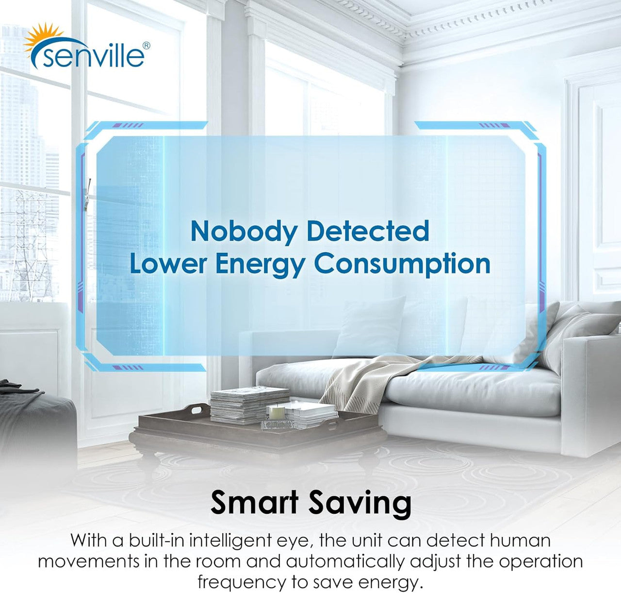 Senville AURA 30,000 BTU 2 Zone Ductless Mini Split - 230V - 23 SEER2 - Energy Star, SENA-30HF-D1218