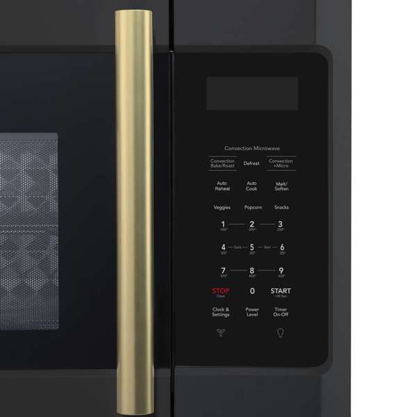 FORNO Fornace 30-Inch Over-the-Range Microwave, 1.5 Cu. Ft., 300 CFM Vent, Black with Antique Brass Accents (Model FOTR3038-30BLK)