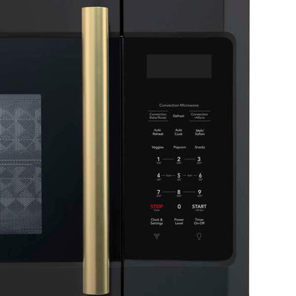 FORNO Fornace 30-Inch Over-the-Range Microwave, 1.5 Cu. Ft., 300 CFM Vent, Black with Antique Brass Accents (Model FOTR3038-30BLK)