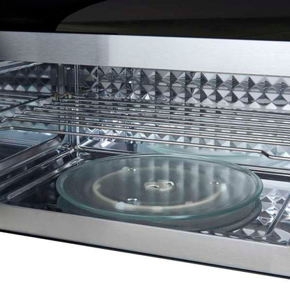 FORNO Fornace 30-Inch Over-the-Range Microwave, 1.5 Cu. Ft., 300 CFM Vent, Black with Antique Brass Accents (Model FOTR3038-30BLK)