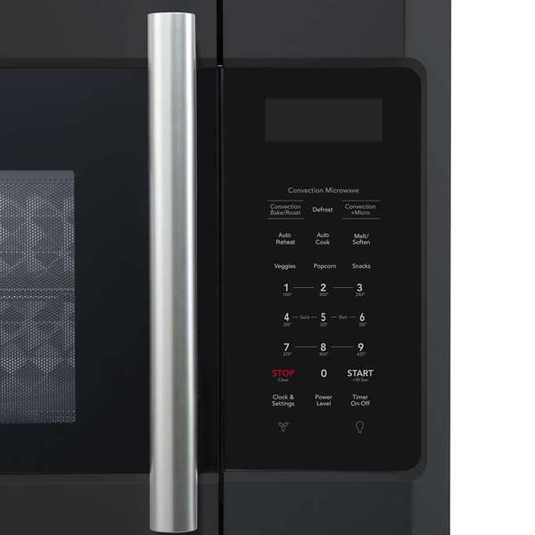 FORNO Fornace 30-Inch Over-the-Range Microwave, 1.5 cu. ft., 300 CFM Vent Fan, Black with Stainless Steel Accents (FOTR3038-30BLK)