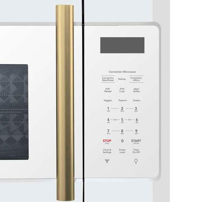 FORNO Fornace 30-Inch Over-the-Range Microwave, 1.5 cu. ft., 300 CFM, White with Antique Brass Accents (FOTR3038-30WHT)