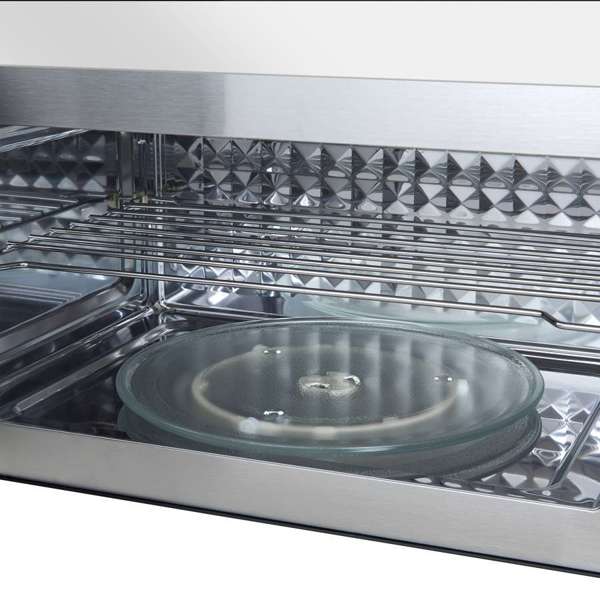 FORNO Fornace 30-Inch Over-the-Range Microwave, 1.5 cu ft, 300 CFM Venting, White with Stainless Steel Accents (FOTR3038-30WHT)