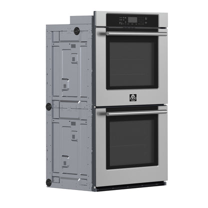 FORNO Villarosa 30-Inch Built-In Double Wall Oven, Stainless Steel, Self-Cleaning (Model FBOEL1365-30)