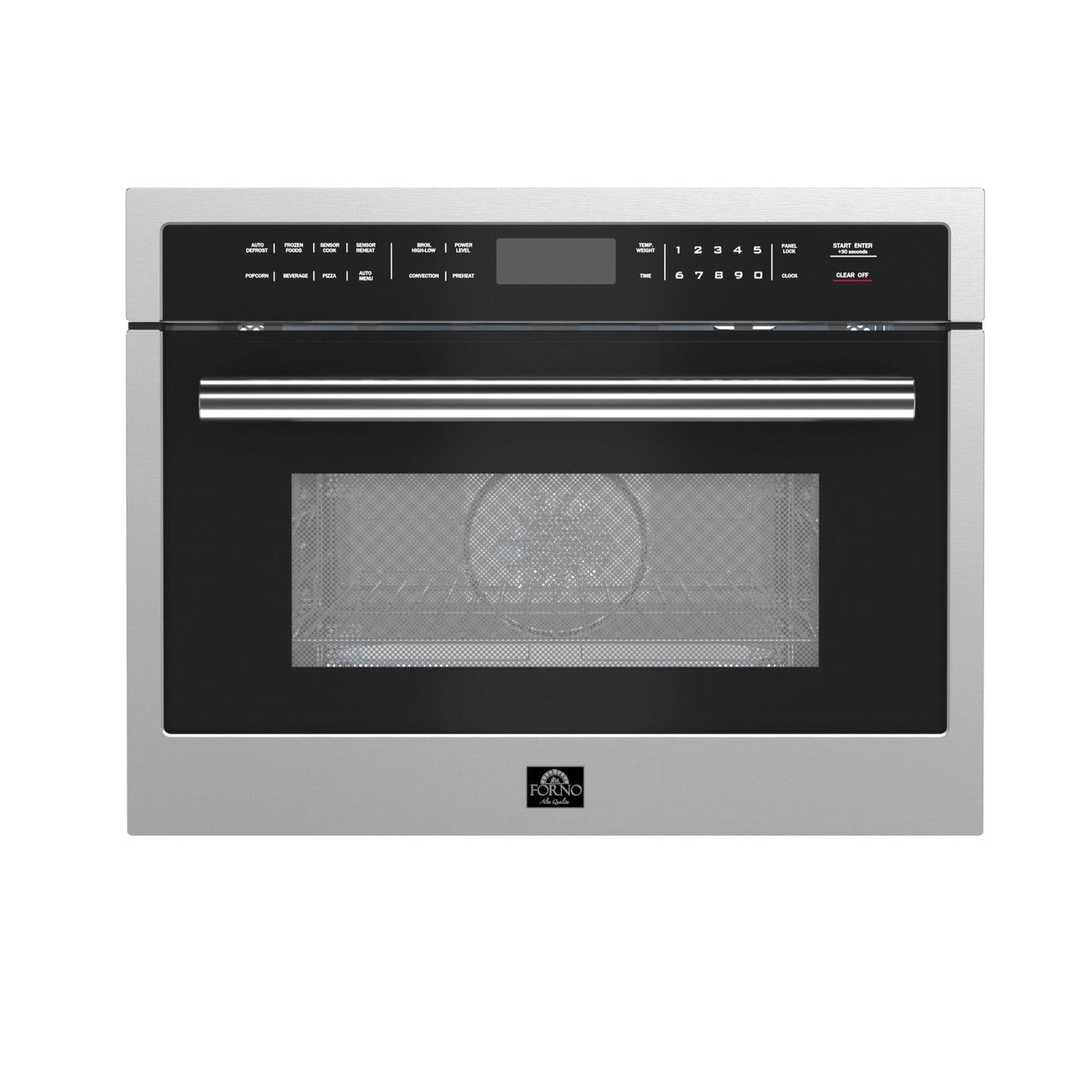FORNO Oliena 24-Inch Built-In Microwave Oven, 1.6 Cu. Ft., Stainless Steel (Model FMWDR3093-24)