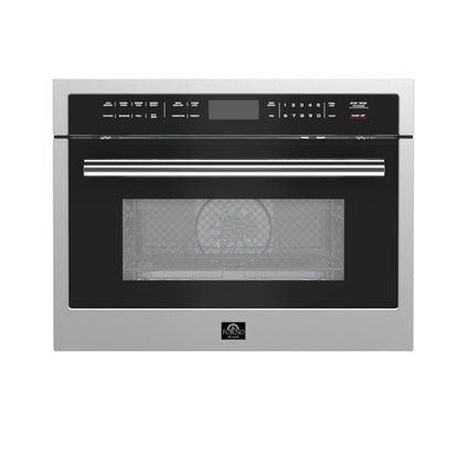 FORNO Oliena 24-Inch Built-In Microwave Oven, 1.6 Cu. Ft., Stainless Steel (Model FMWDR3093-24)