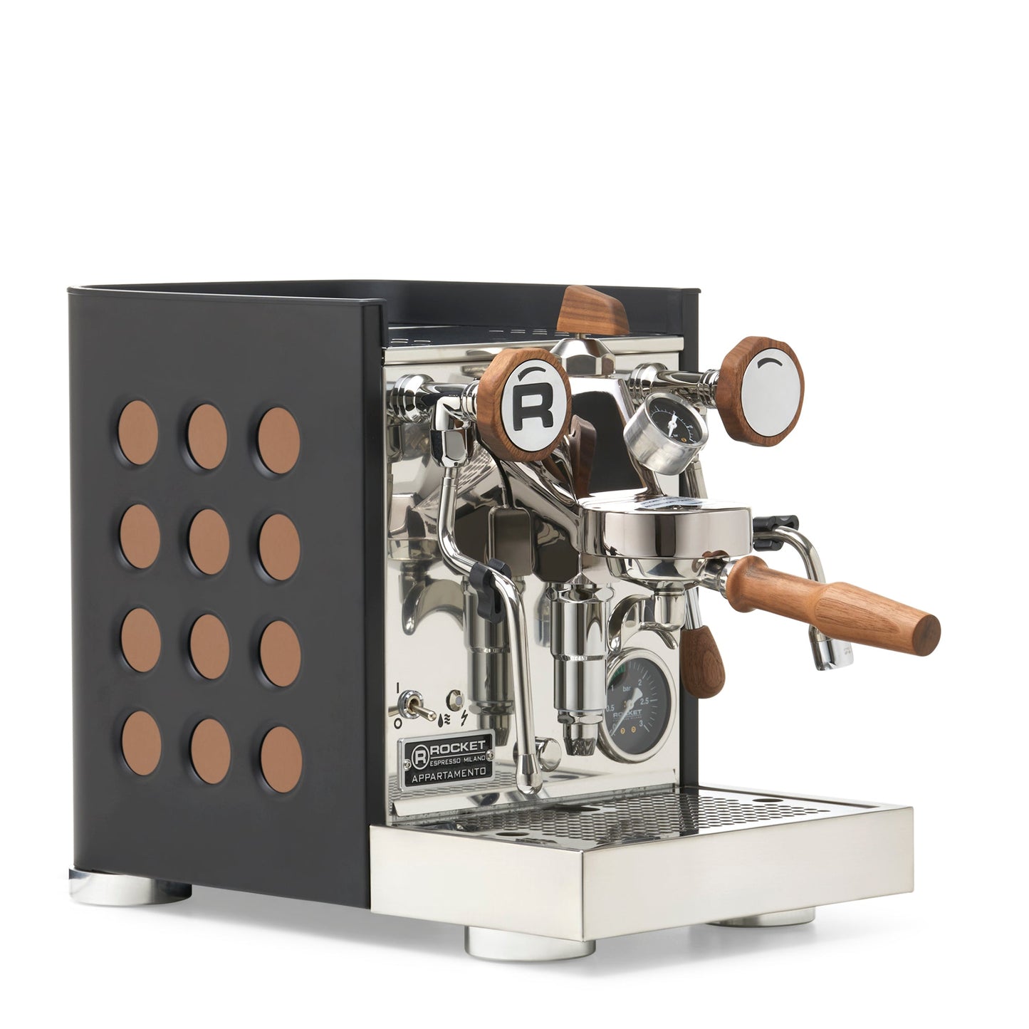 Rocket Espresso Appartamento TCA Espresso Machine - Black with Black Stripe