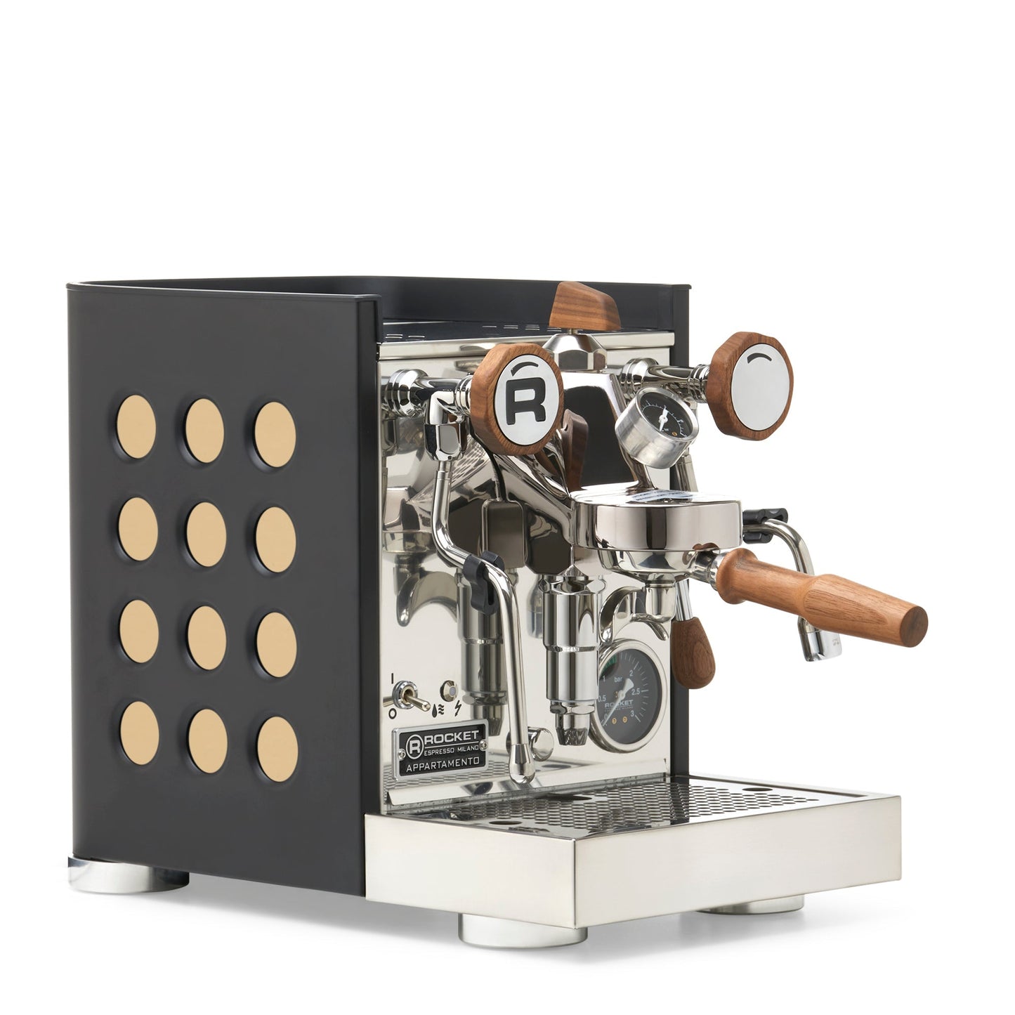 Rocket Espresso Appartamento TCA Espresso Machine - Black with Black Stripe