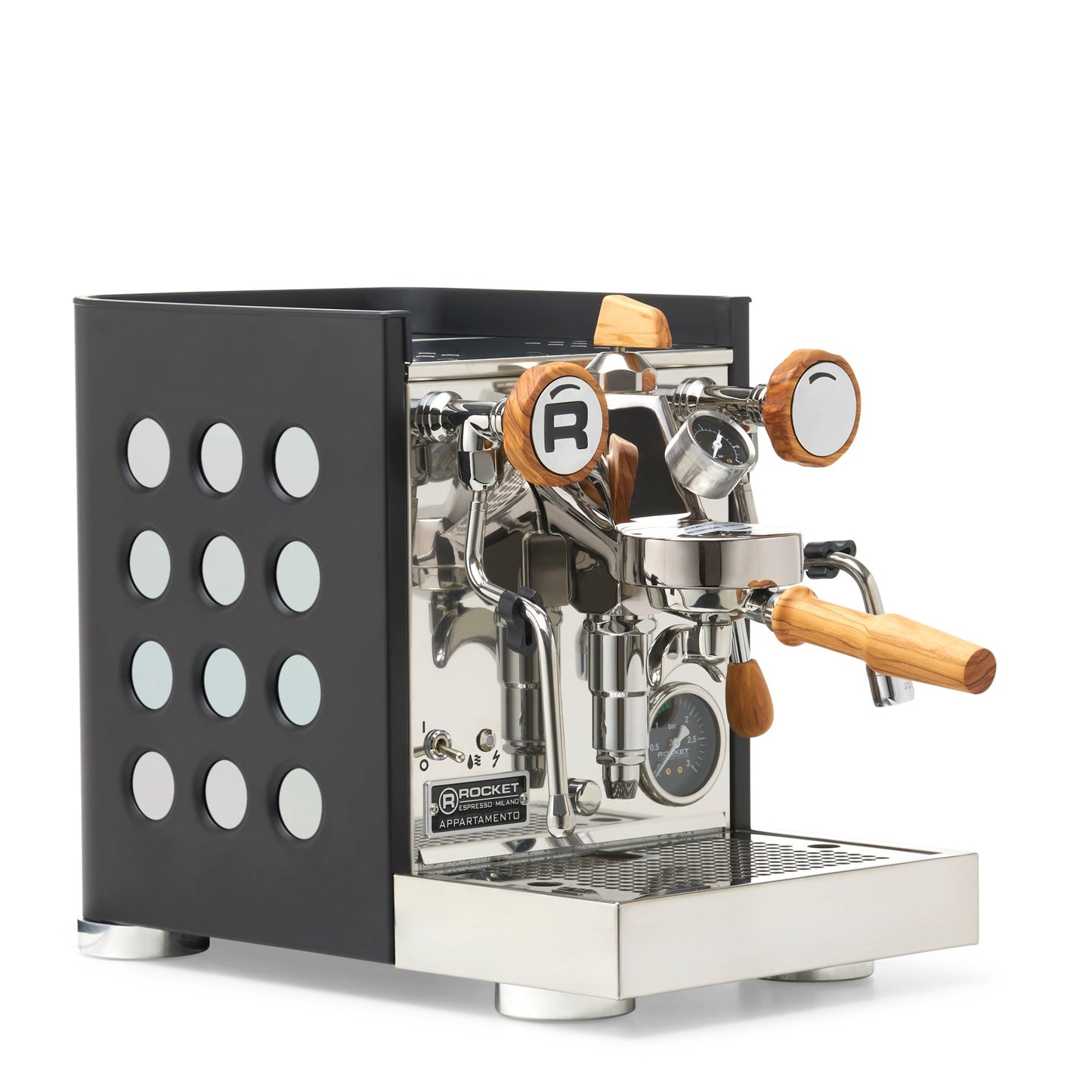 Rocket Espresso Appartamento TCA Espresso Machine - Black with Black Stripe