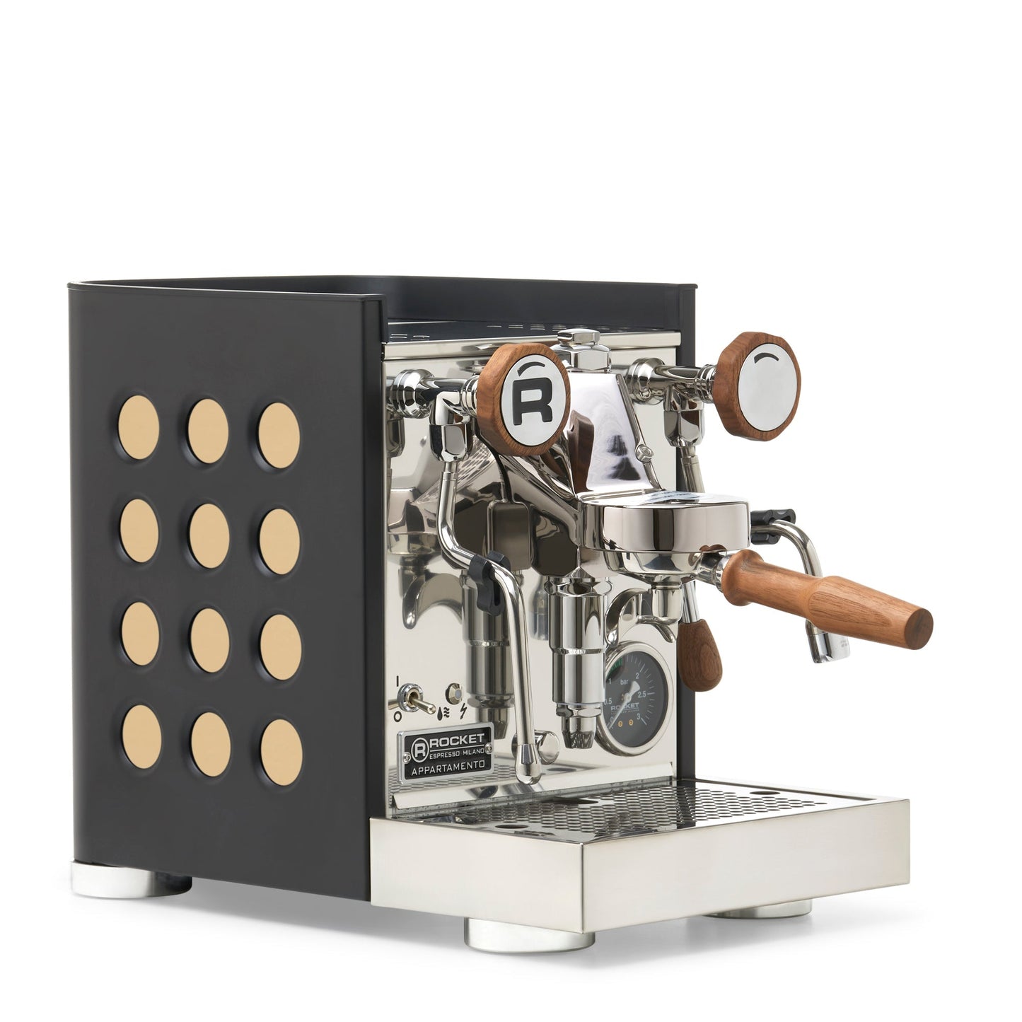Rocket Espresso Appartamento TCA Espresso Machine - Black with Black Stripe
