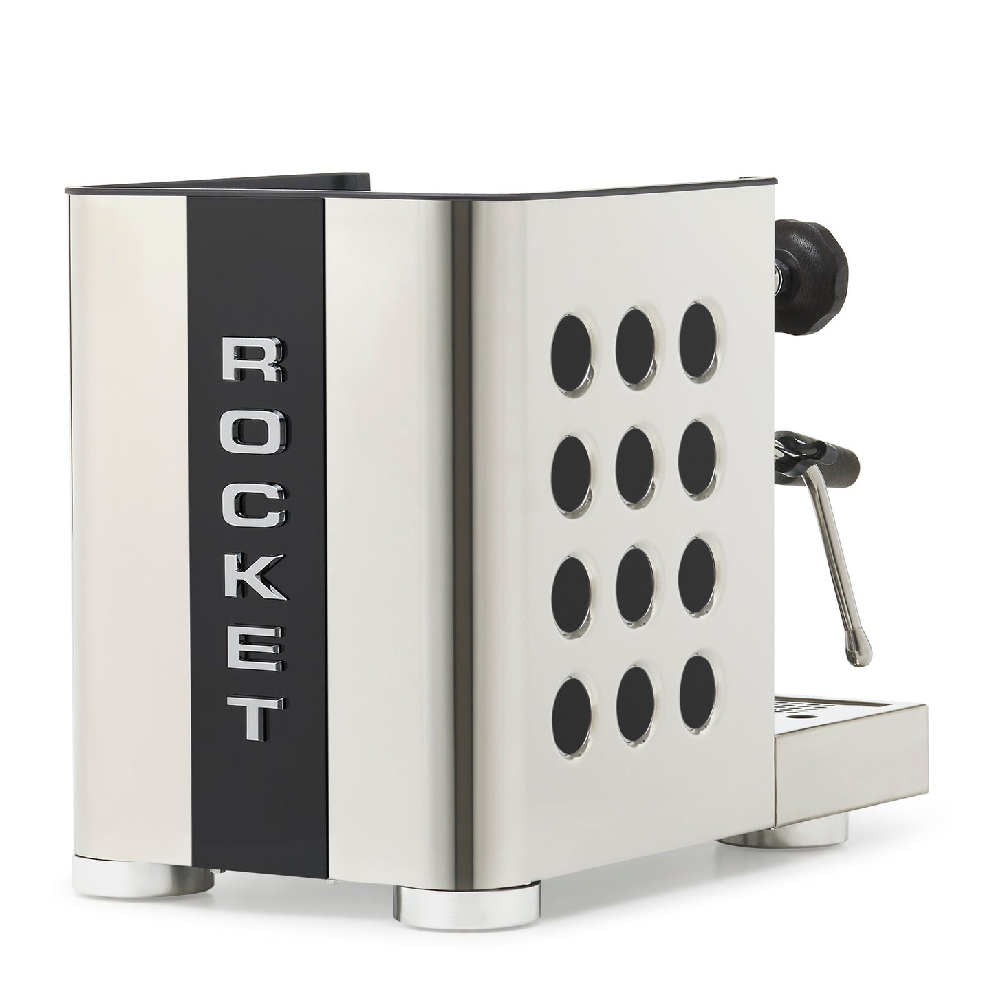 Rocket Espresso Appartamento TCA Espresso Machine - Stainless Steel with Black Stripe