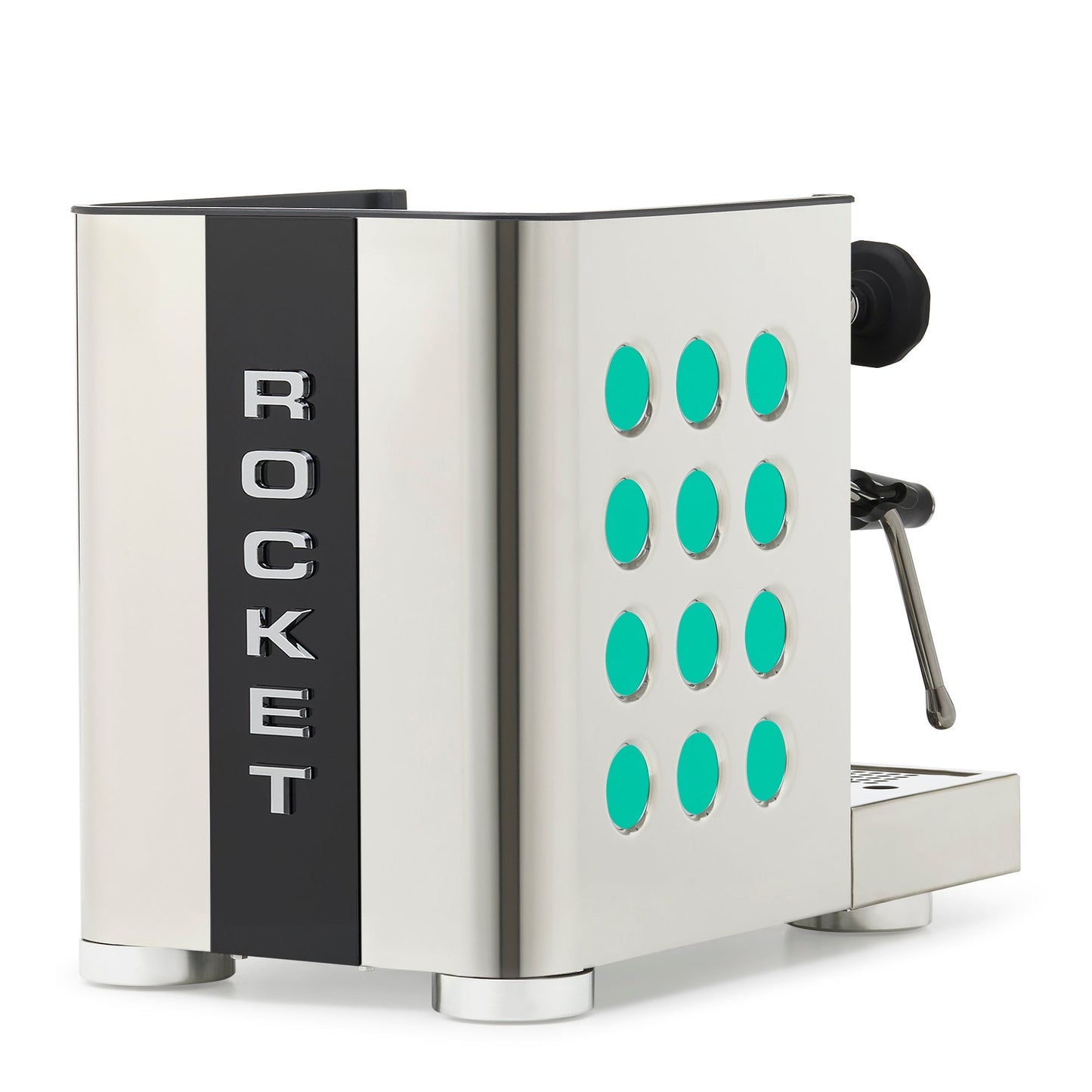 Rocket Espresso Appartamento TCA Espresso Machine - Stainless Steel with Black Stripe