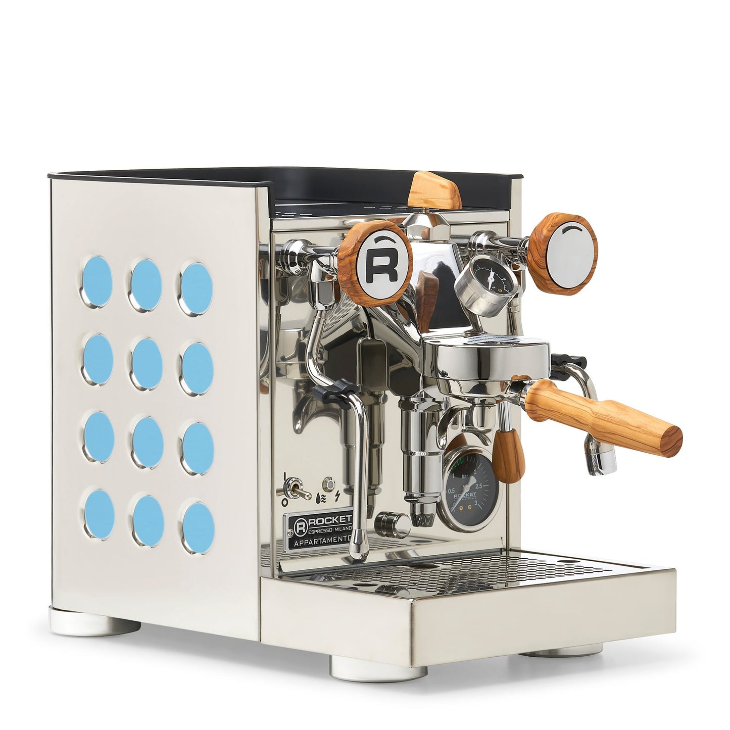 Rocket Espresso Appartamento TCA Espresso Machine - Stainless Steel with Black Stripe
