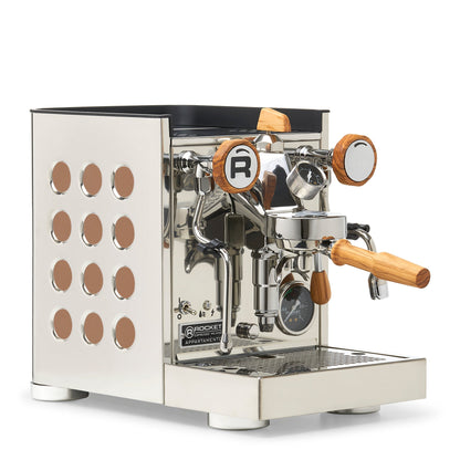 Rocket Espresso Appartamento TCA Espresso Machine - Stainless Steel with Black Stripe