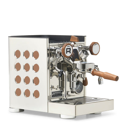 Rocket Espresso Appartamento TCA Espresso Machine - Stainless Steel with Black Stripe