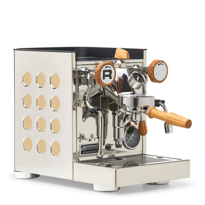 Rocket Espresso Appartamento TCA Espresso Machine - Stainless Steel with Black Stripe