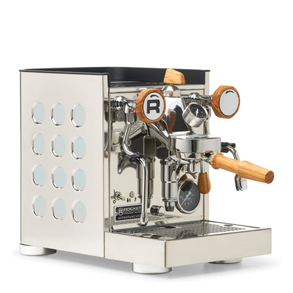 Rocket Espresso Appartamento TCA Espresso Machine - Stainless Steel with Black Stripe
