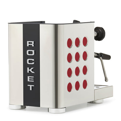 Rocket Espresso Appartamento TCA Espresso Machine - Stainless Steel with Black Stripe