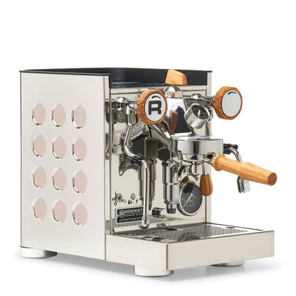 Rocket Espresso Appartamento TCA Espresso Machine - Stainless Steel with Black Stripe
