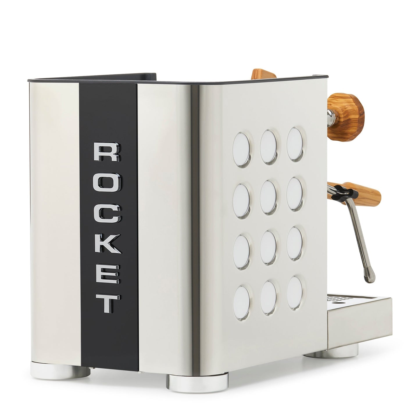 Rocket Espresso Appartamento TCA Espresso Machine - Stainless Steel with Black Stripe