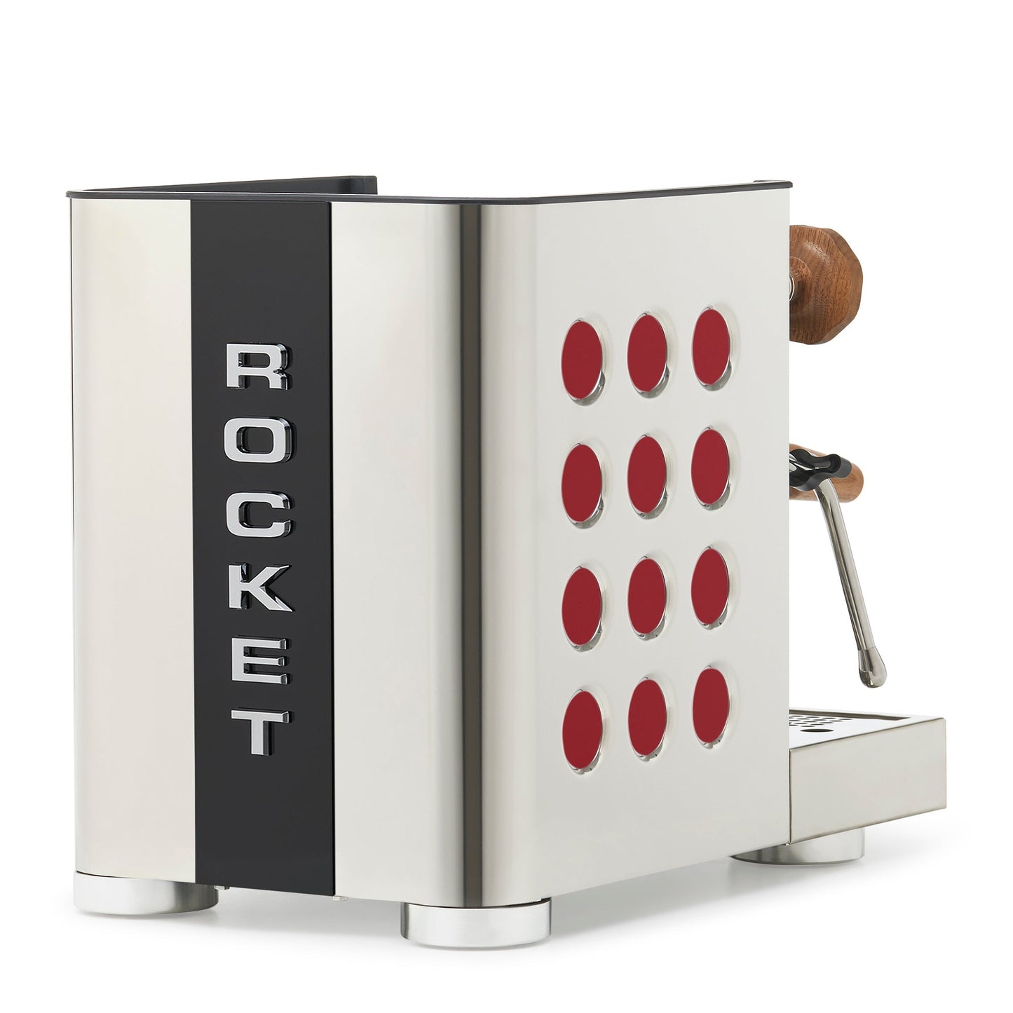 Rocket Espresso Appartamento TCA Espresso Machine - Stainless Steel with Black Stripe