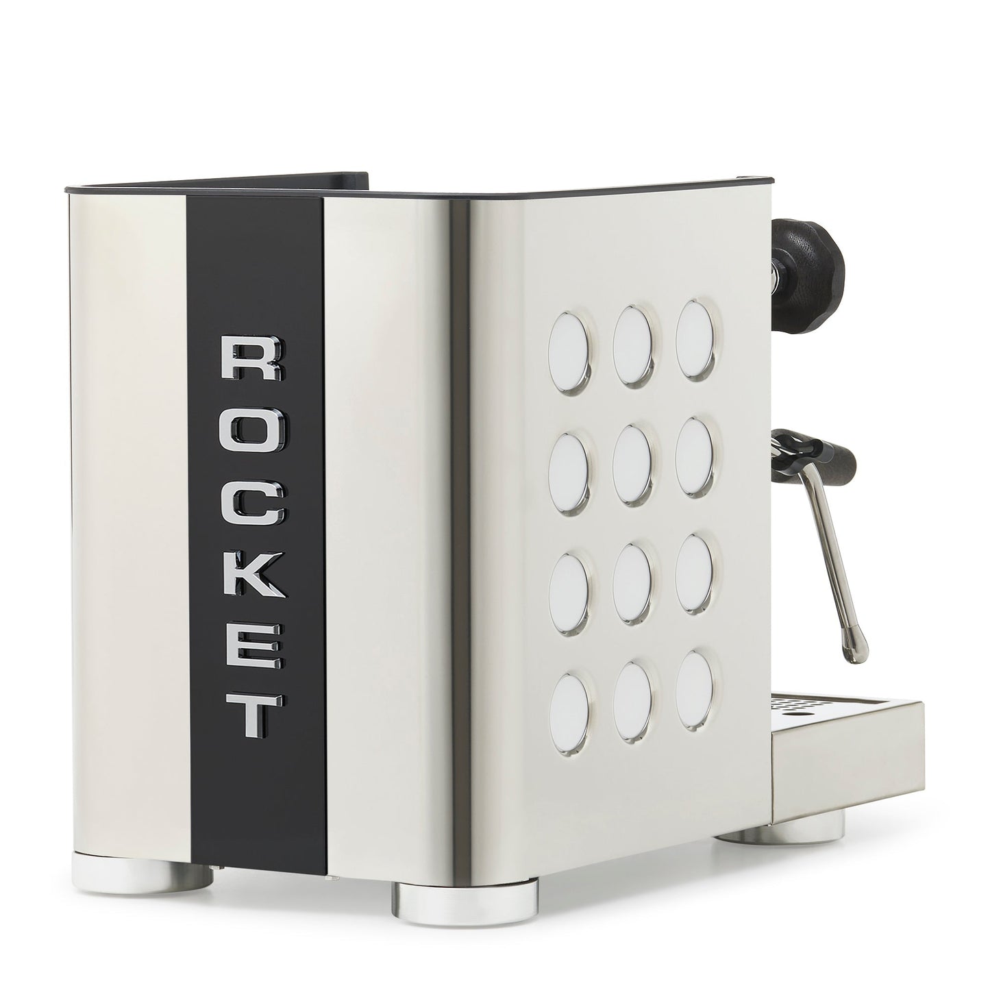 Rocket Espresso Appartamento TCA Espresso Machine - Stainless Steel with Black Stripe