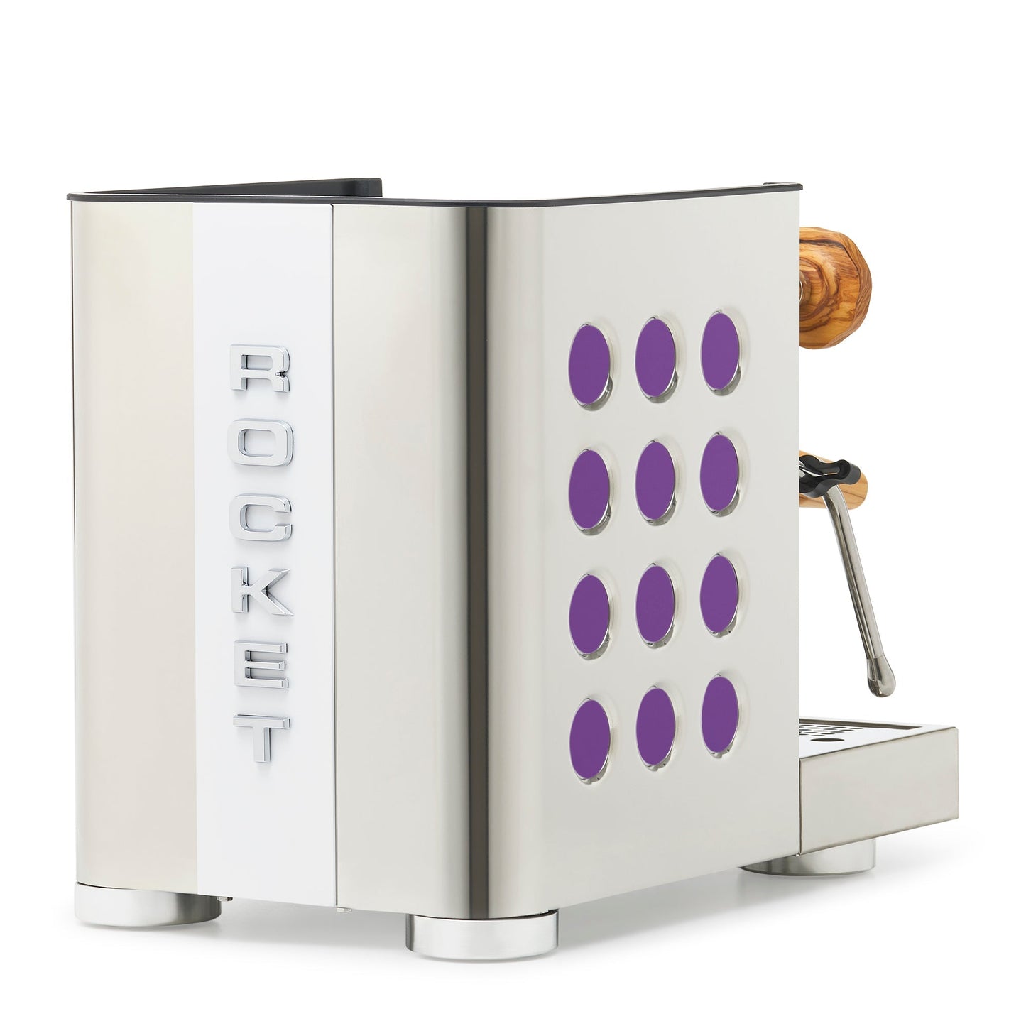 Rocket Espresso Appartamento TCA Espresso Machine - Stainless Steel with White Stripe