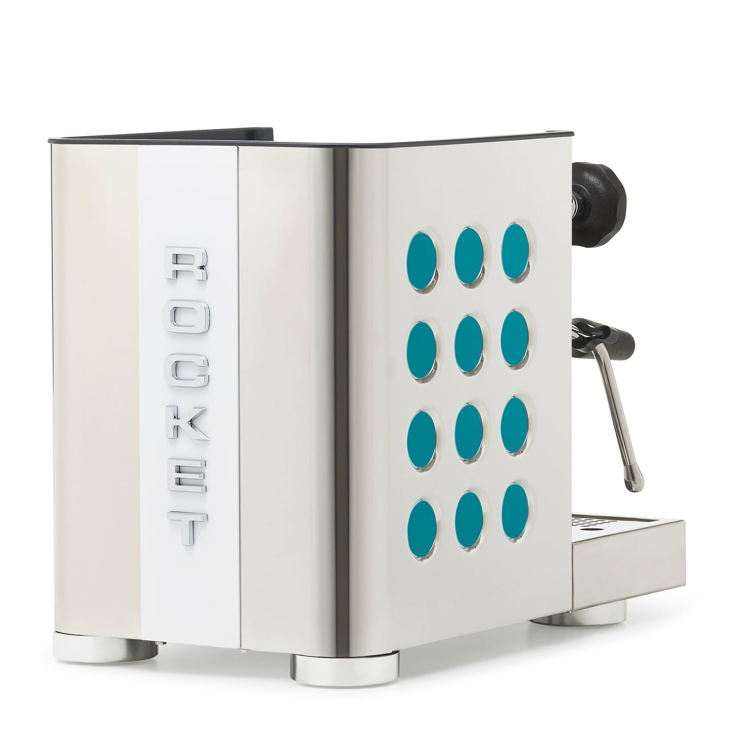 Rocket Espresso Appartamento TCA Espresso Machine - Stainless Steel with White Stripe