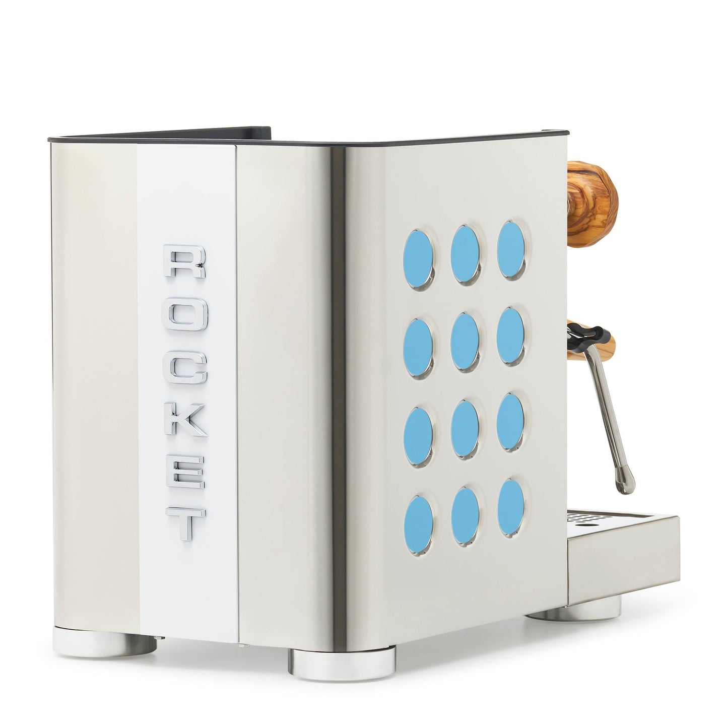 Rocket Espresso Appartamento TCA Espresso Machine - Stainless Steel with White Stripe