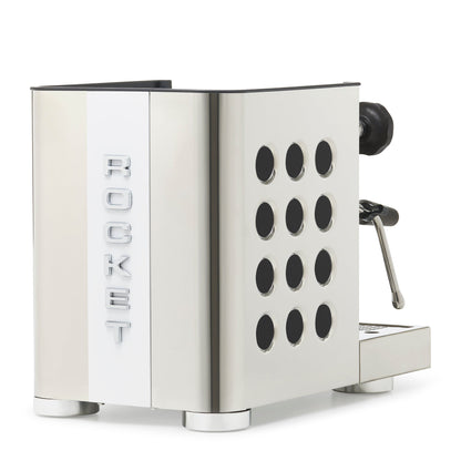 Rocket Espresso Appartamento TCA Espresso Machine - Stainless Steel with White Stripe