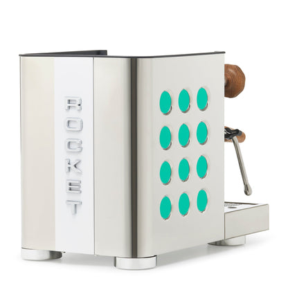 Rocket Espresso Appartamento TCA Espresso Machine - Stainless Steel with White Stripe