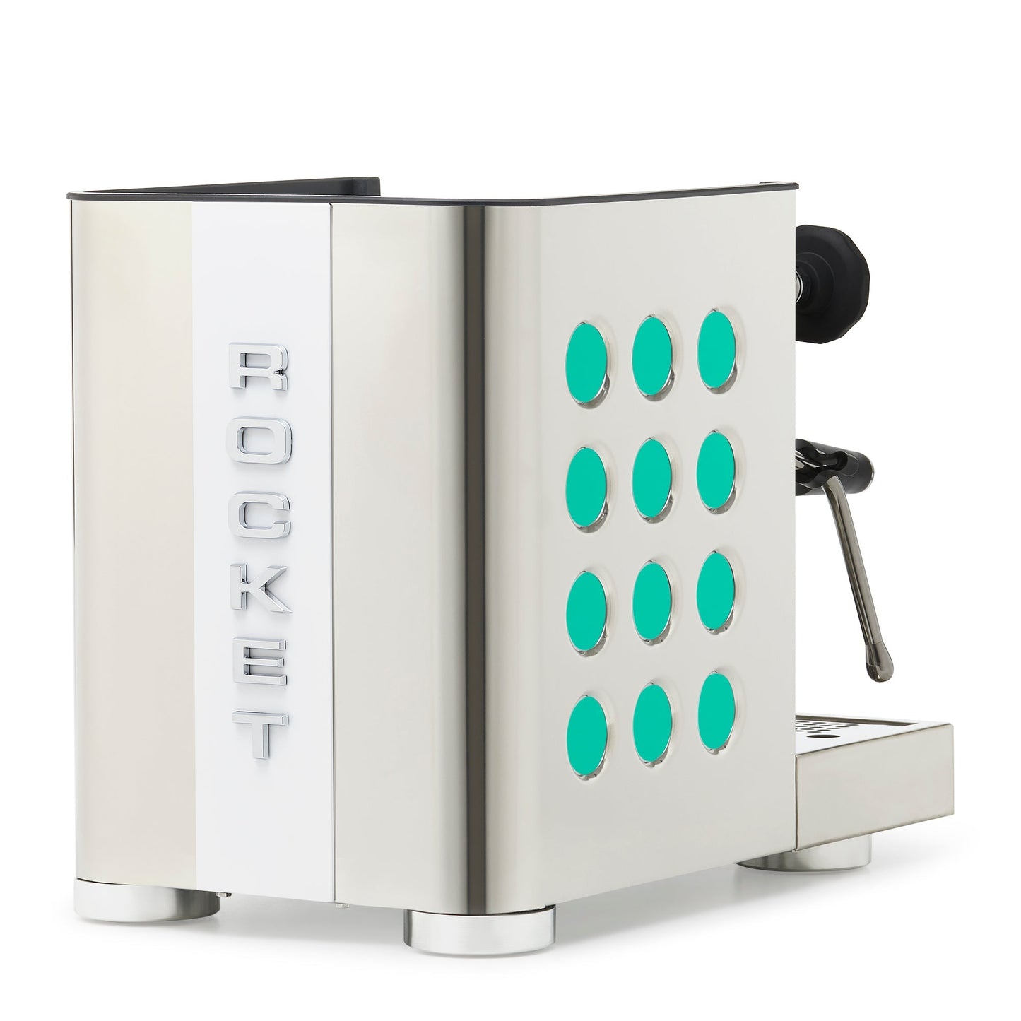 Rocket Espresso Appartamento TCA Espresso Machine - Stainless Steel with White Stripe