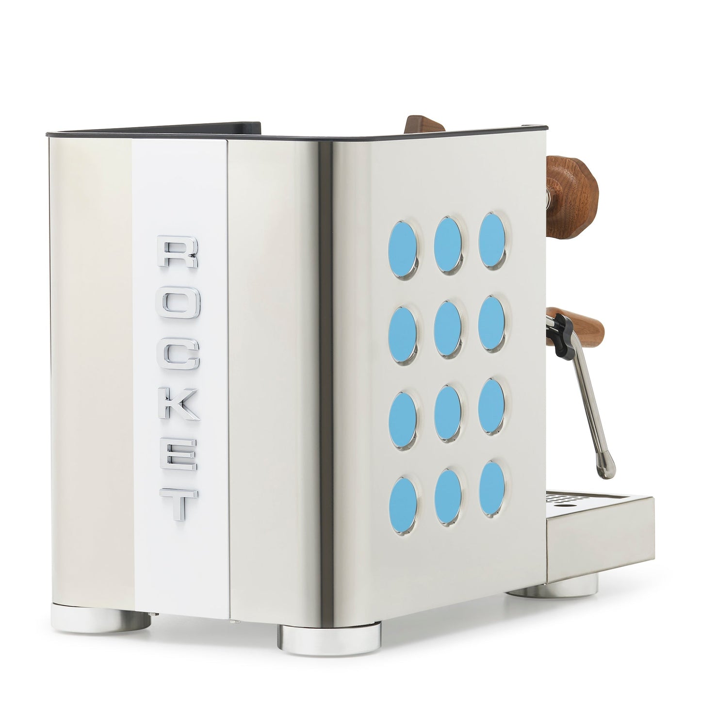 Rocket Espresso Appartamento TCA Espresso Machine - Stainless Steel with White Stripe