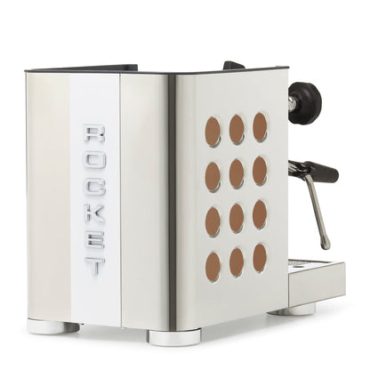 Rocket Espresso Appartamento TCA Espresso Machine - Stainless Steel with White Stripe