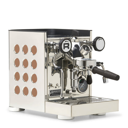 Rocket Espresso Appartamento TCA Espresso Machine - Stainless Steel with White Stripe