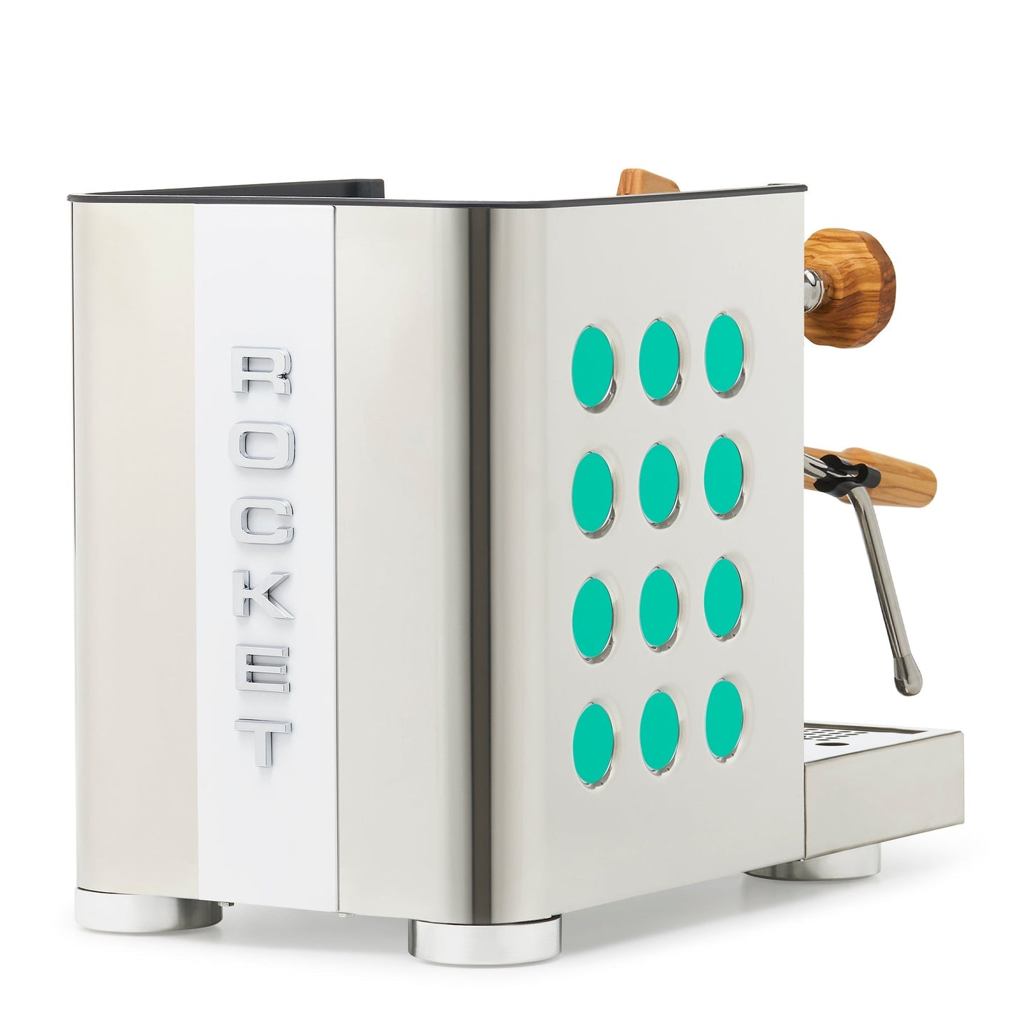 Rocket Espresso Appartamento TCA Espresso Machine - Stainless Steel with White Stripe