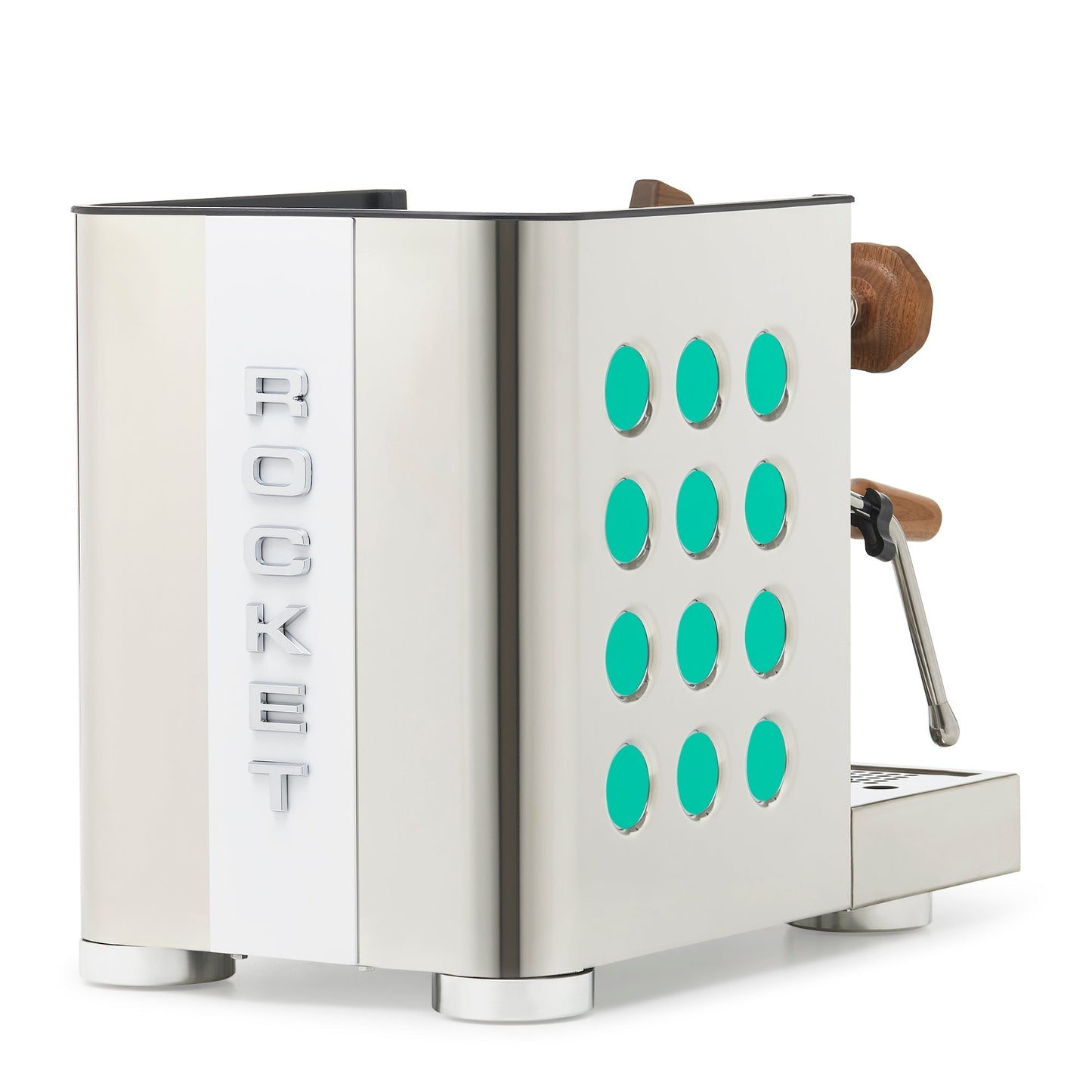 Rocket Espresso Appartamento TCA Espresso Machine - Stainless Steel with White Stripe
