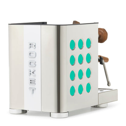 Rocket Espresso Appartamento TCA Espresso Machine - Stainless Steel with White Stripe
