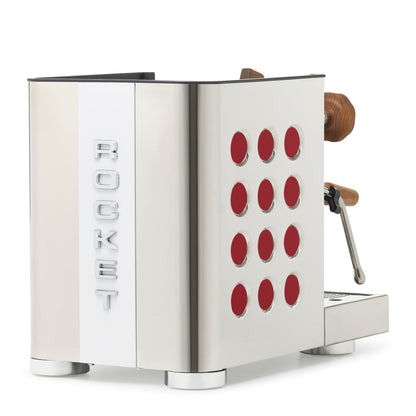 Rocket Espresso Appartamento TCA Espresso Machine - Stainless Steel with White Stripe