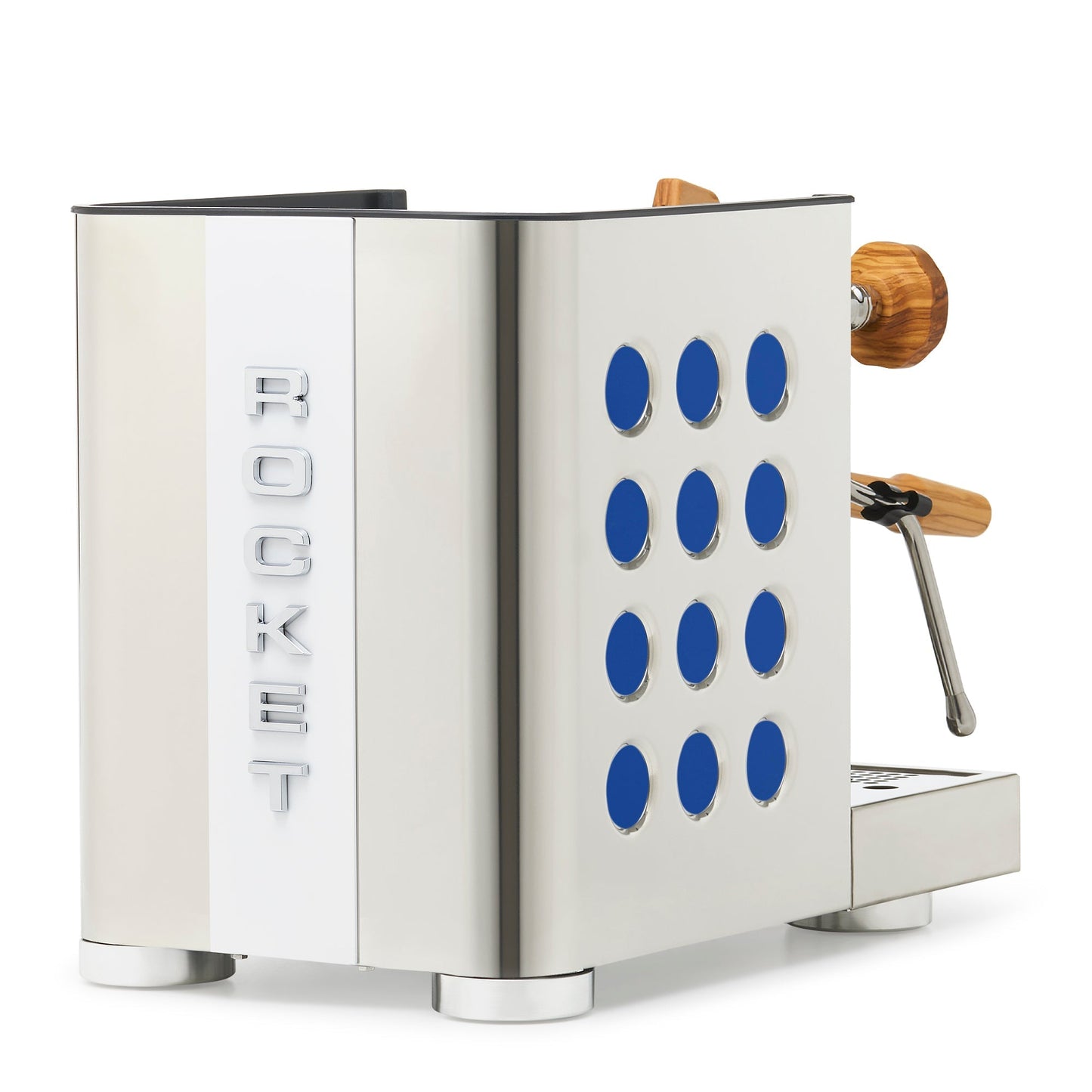 Rocket Espresso Appartamento TCA Espresso Machine - Stainless Steel with White Stripe