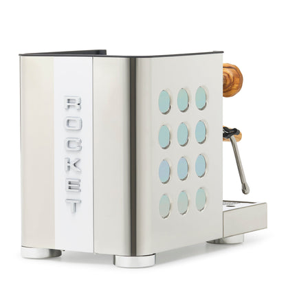Rocket Espresso Appartamento TCA Espresso Machine - Stainless Steel with White Stripe