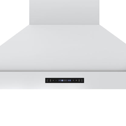 FORNO Venezia 48-Inch Wall-Mount Ducted Range Hood, 900 CFM, Touch Controls, LED Lighting, White with Antique Brass Accents (Model FRHWM5503-48WHT)