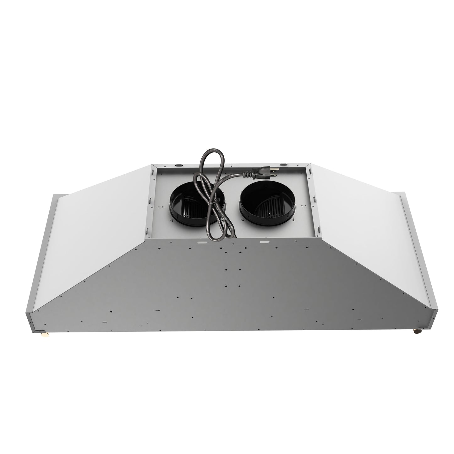 FORNO Venezia 48-Inch Wall-Mount Ducted Range Hood, 900 CFM, Touch Controls, LED Lighting, White with Antique Brass Accents (Model FRHWM5503-48WHT)