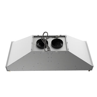 FORNO Venezia 48-Inch Wall-Mount Ducted Range Hood, 900 CFM, Touch Controls, LED Lighting, White with Antique Brass Accents (Model FRHWM5503-48WHT)