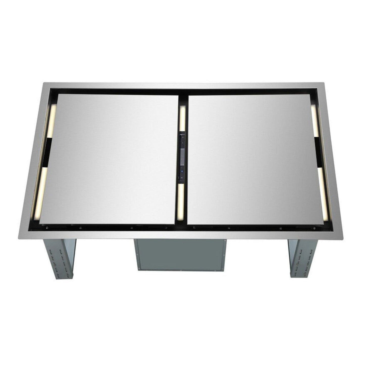 Forno Arezzo 44-Inch Ceiling-Mount Range Hood, 1200 CFM, Stainless Steel (FRHRE5312-44)